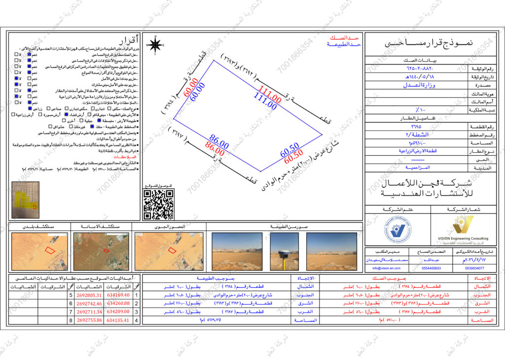 أرض زراعية 5,910م2 في المزاحمية حي المزاحمية