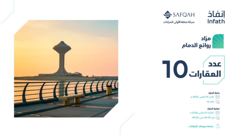 صفقة الأولى للمزادات تطرح 10 فرص عقارية مميزة في مزاد “روائع الدمام”