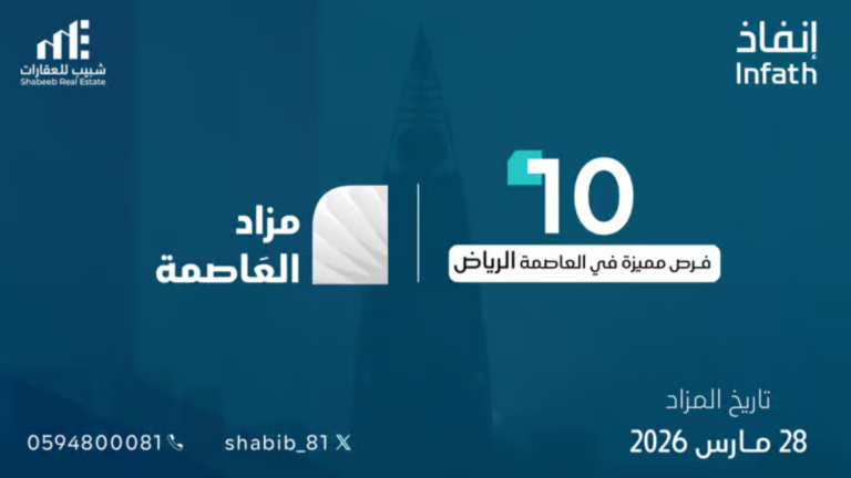 شبيب البقمي للعقارات يطرح فرص عقارية مميزة في مزاد “العاصمة”
