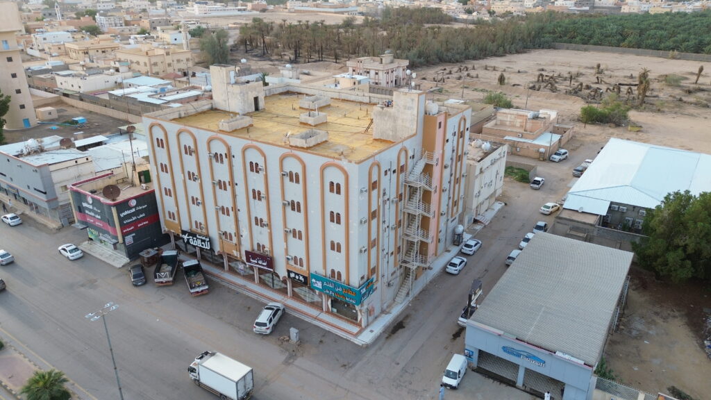 1-عمارتين سكنية تجارية 1,756م2 بحي غرب المعتلاء