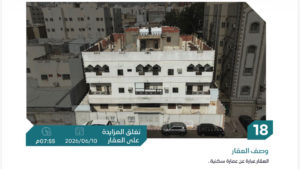 18-عمارة سكنية بحي تخطيط منطقة الزاهر بمساحة 744.45 م² في مدينة جدة