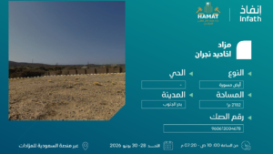 16- أرض سكنية في بدر الجنوب بمساحة 2182 م²