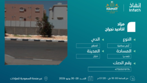 19- أرض سكنية في نجران حي الاملاح بمساحة 440 م²
