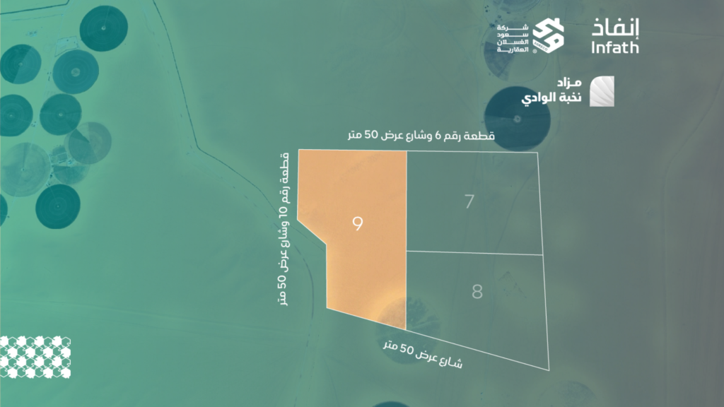5- أرض سكنية بمساحة 1250 م² في مدينة وادي الدواسر