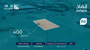 6-ارض سكنية بمساحة 400 م² في مدينة بدر الجنوب