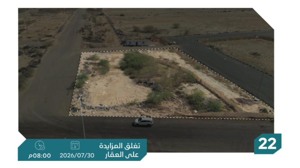 22- ارض تجارية بحي المحمدية بمساحة 942.58 م² في مدينة جازان