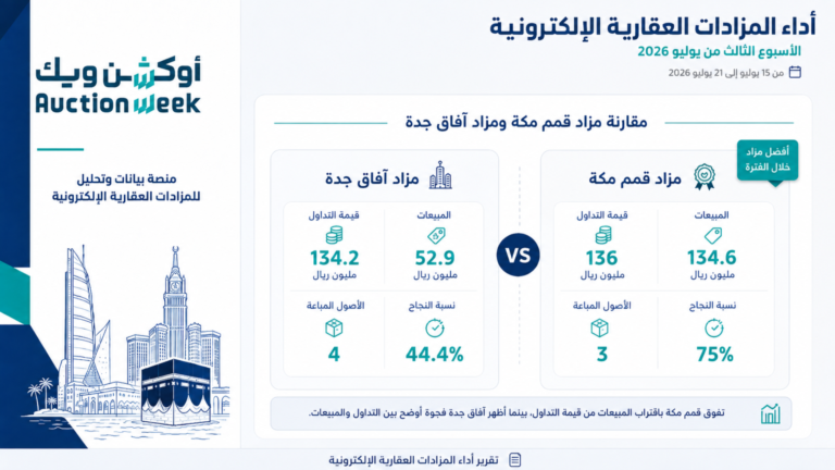 134.6 مليون ريال مبيعات قمم مكة مقابل 52.9 مليون فقط لآفاق جدة