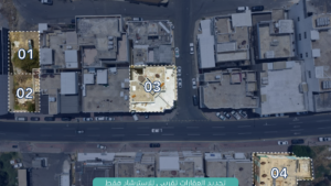 4- أرضين فضاء وعمارتين سكنية تجارية بمساحة 1547.81 م² في مدينة أبها