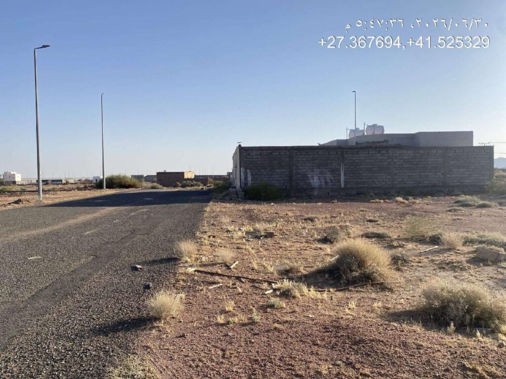 02 – أرض فضاء سكنية بحي الودي / حائل – بمساحة 595.86 م²