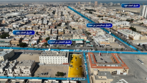 10-أرض تجارية سكنية بحي التحلية علي ثلاثة شوارع بمساحة 1600 م² في مدينة الخبر