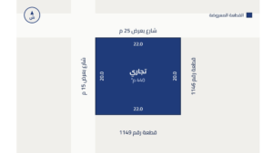 4- أرض تجارية في حي الشقة السفلى بمساحة 440 م² في مدينة بريدة