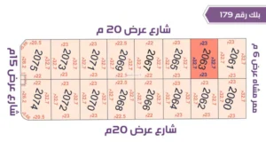 4-قطعة أرض 2063 بلك رقم(179)بمساحة 752.1م2 حي الورود