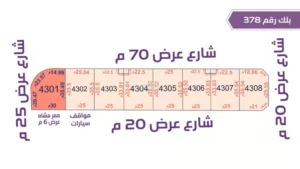 37-قطعة أرض4301 بلك رقم(378)بمساحة 1016.13م2حي الورود