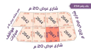 58-قطعة أرض 2647 بلك رقم(234)بمساحة 816.31م2حي الورود