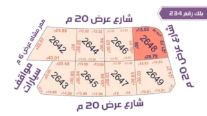 59-قطعة أرض 2648 بلك رقم(234)بمساحة 792.49م2حي الورود