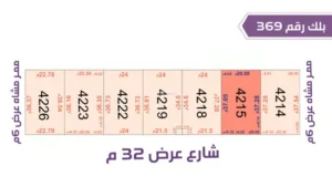 101-قطعة أرض 4215بلك رقم(369)بمساحة 896.97م2 حي الورود
