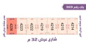 106-قطعة أرض 4226 بلك رقم(369)بمساحة 830.62م2حي الورود